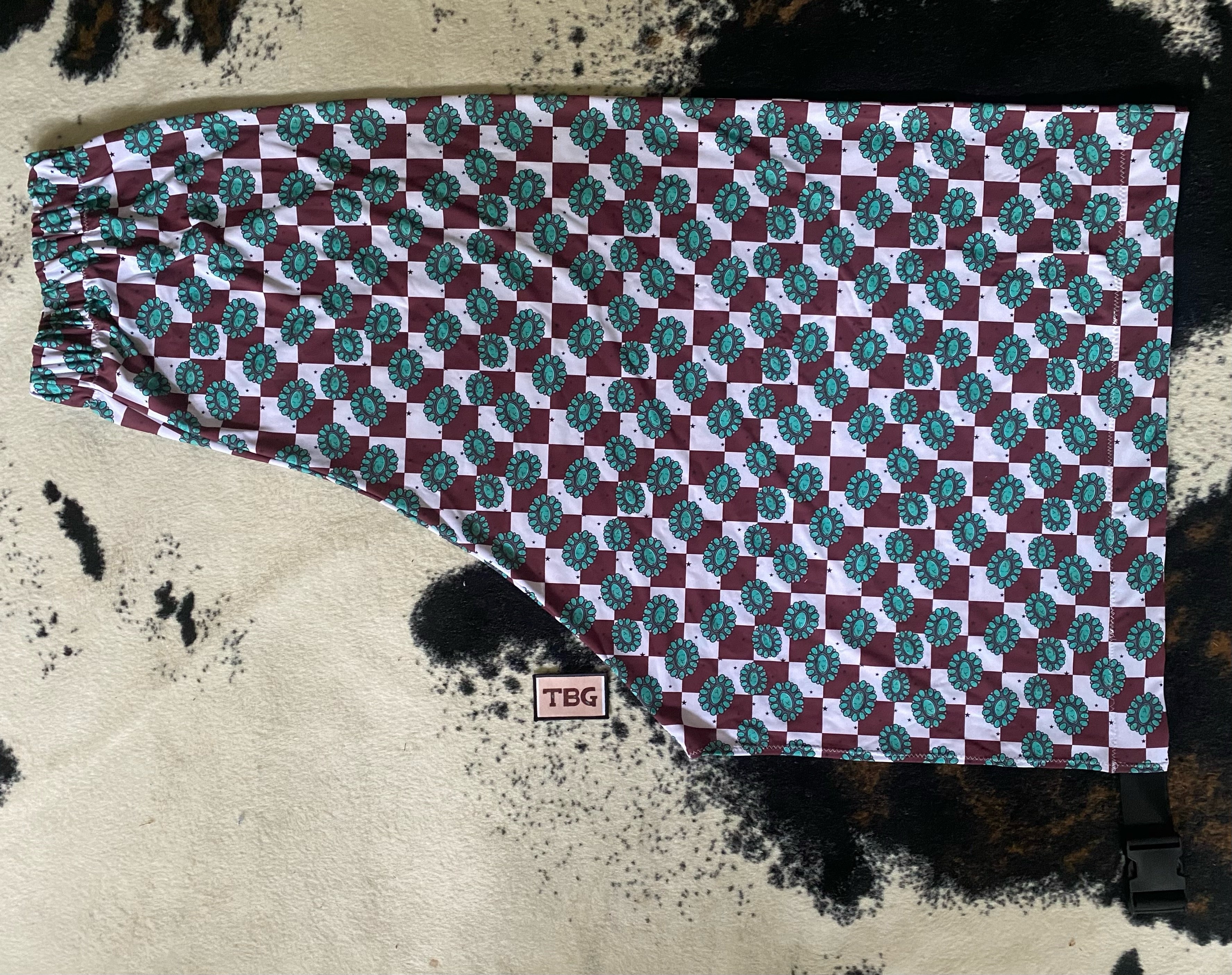 Turquoise and Checkerprint Headless Slinky