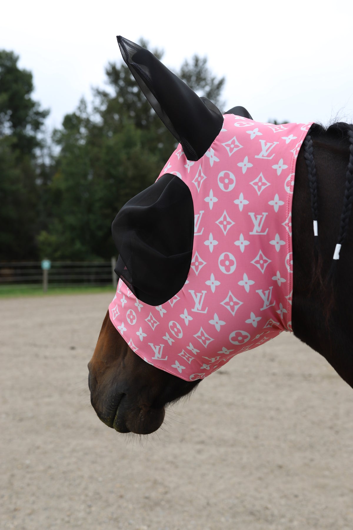 Pink LV Fly Mask