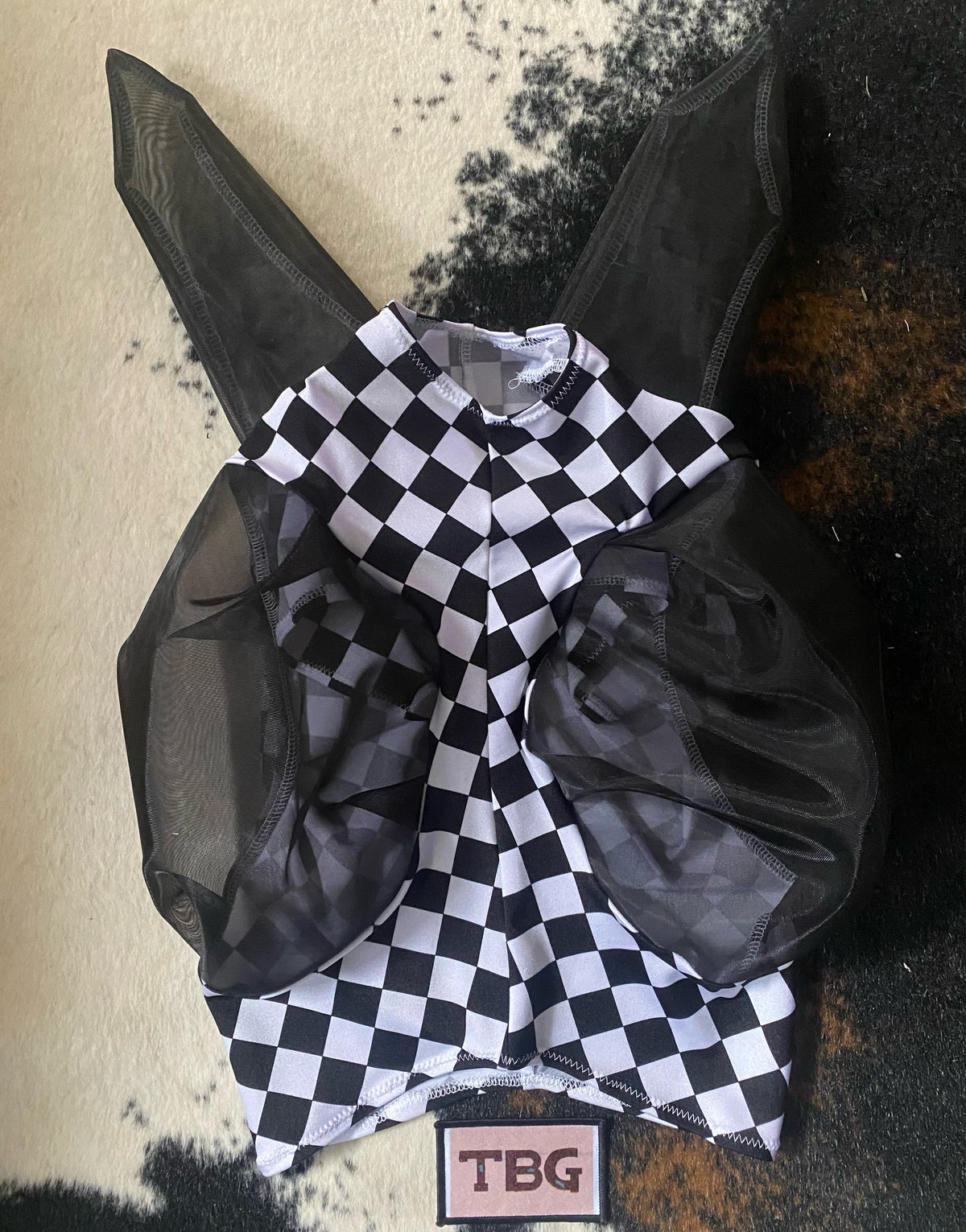 Checkerprint Fly Mask