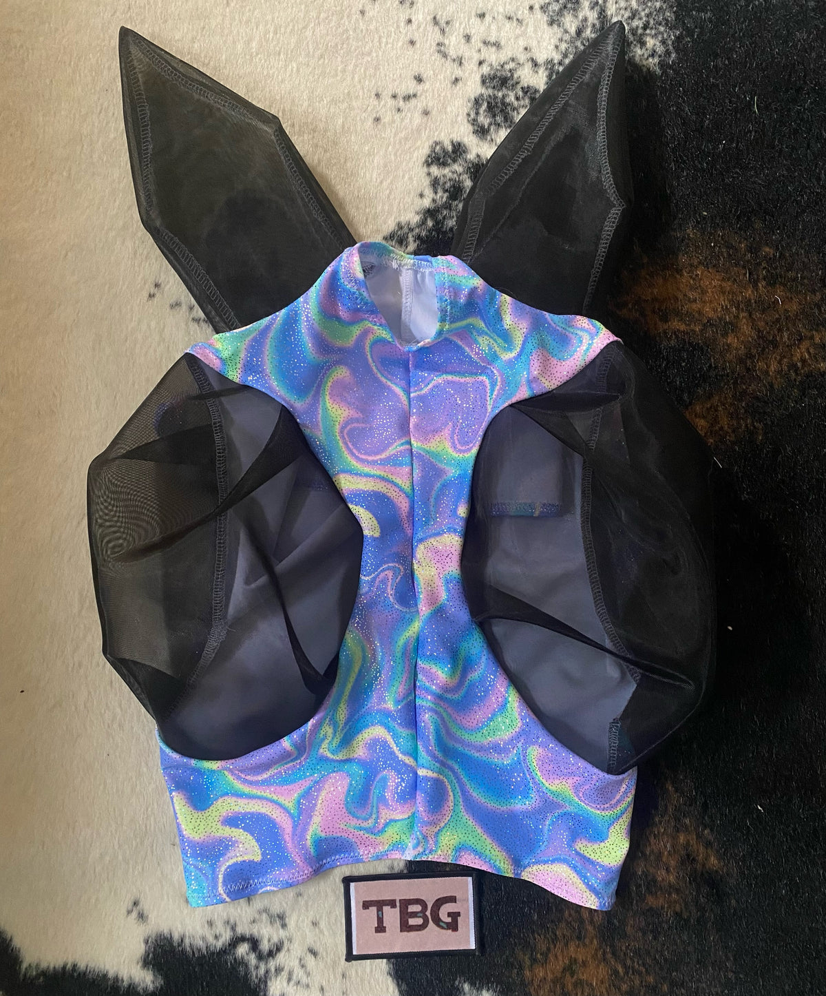Sparkle Rainbow Fly Mask