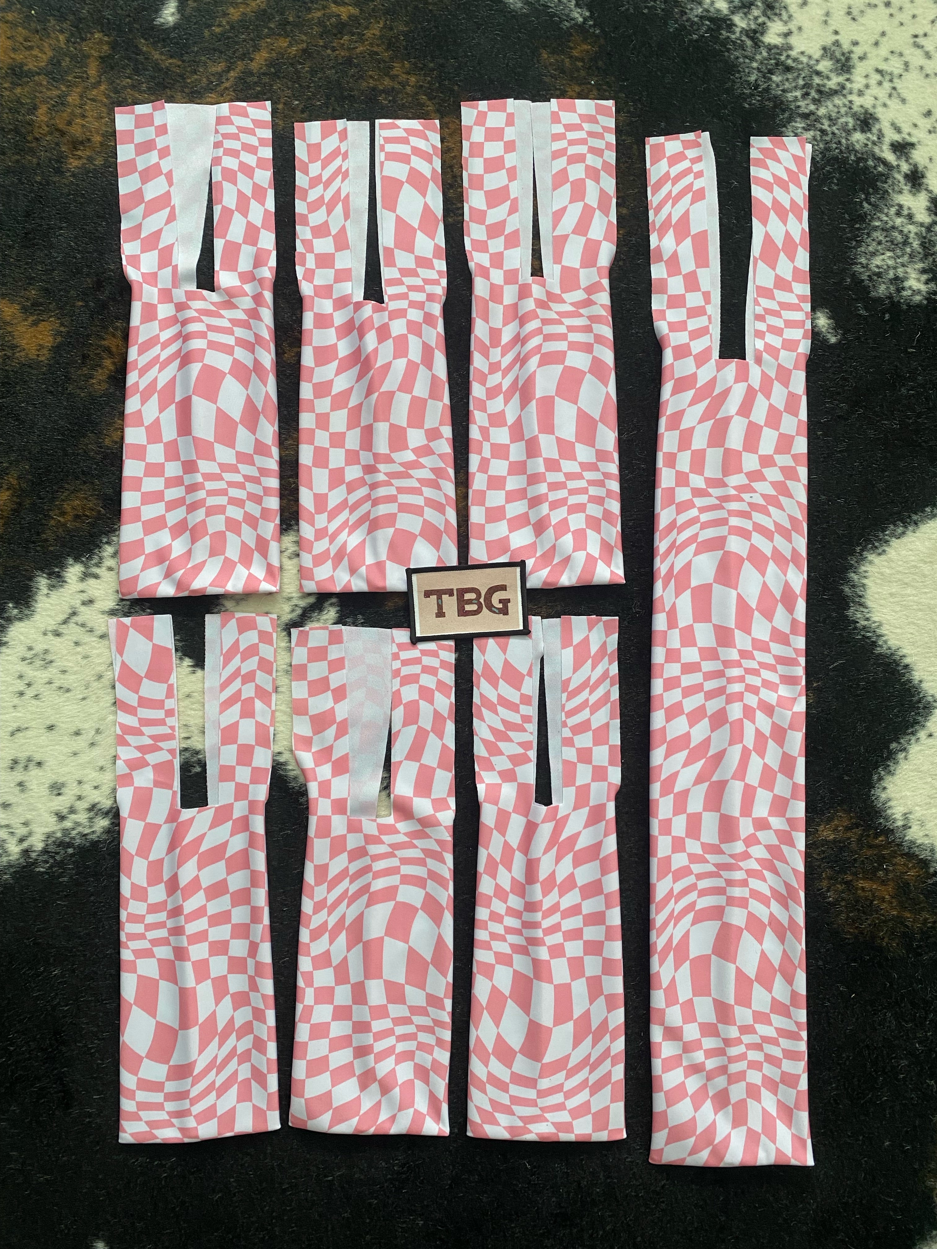 Pink Wavy Checker Mane/Tailbag Set