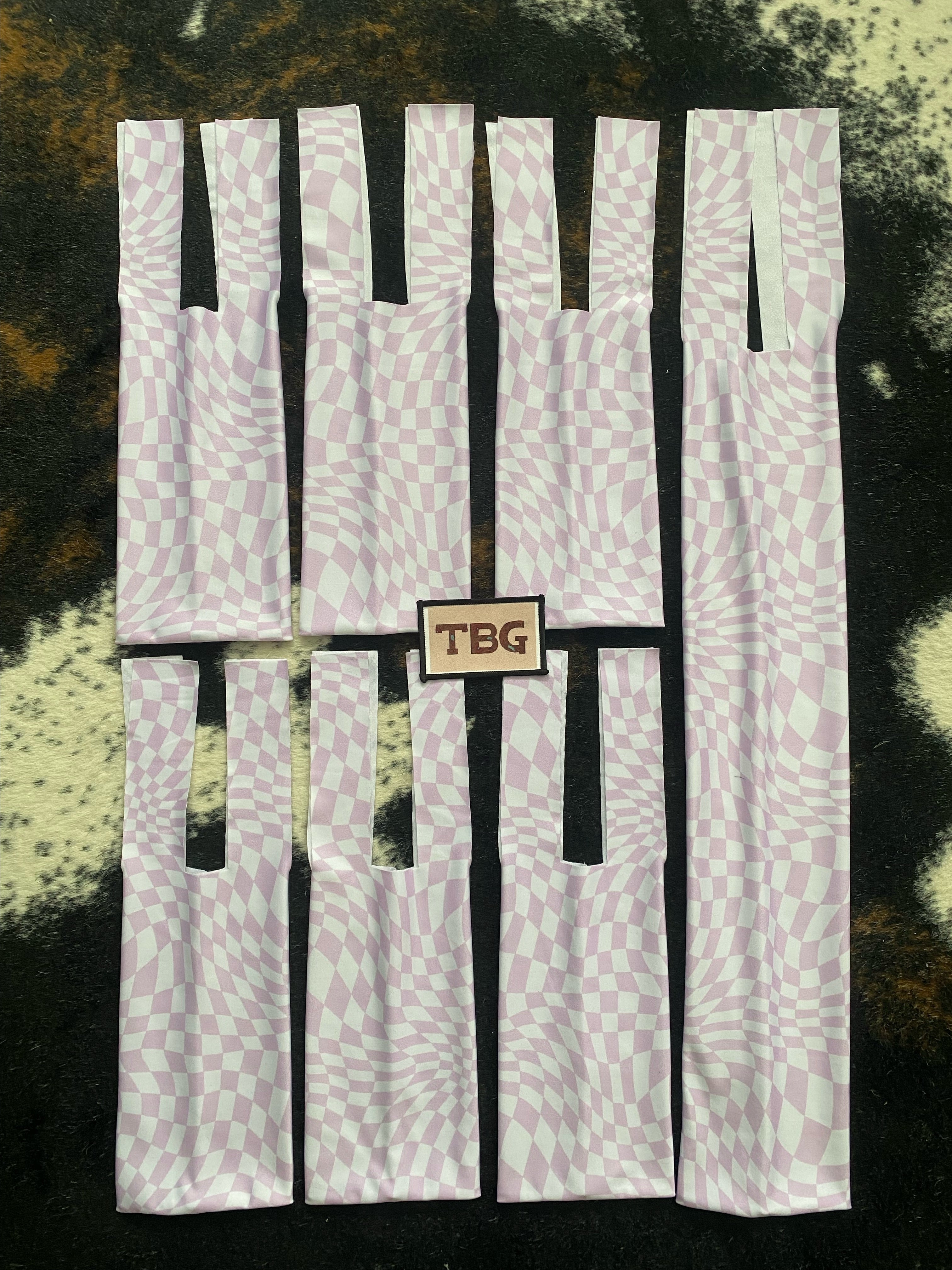 Lavender Wavy Checker Mane/Tailbag Set