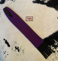 Royal Purple Cinched Top Waterproof Tailbag with Black Fringe