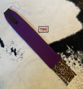 Royal Purple Cinched Top Waterproof Tailbag with Cheetah Fringe