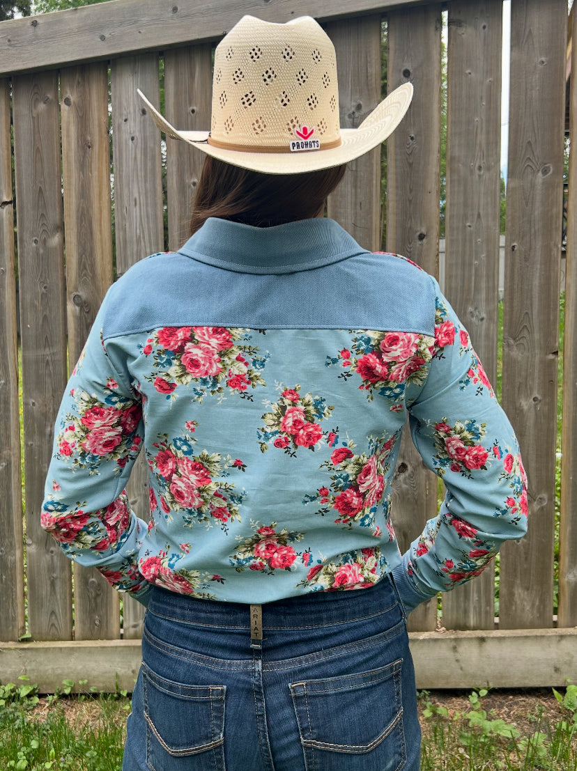 The Rosalie Rodeo Shirt - Light Wash