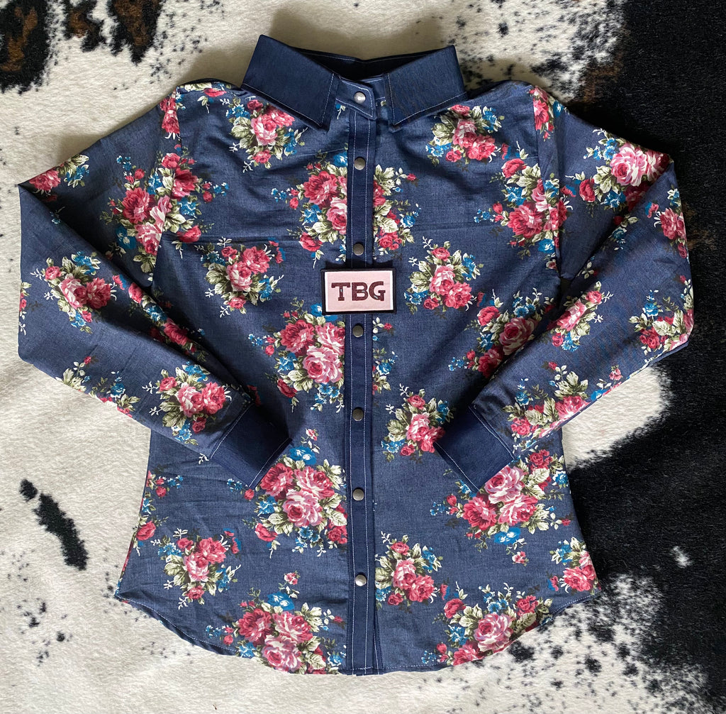 The Rosalie Rodeo Shirt - Dark Wash
