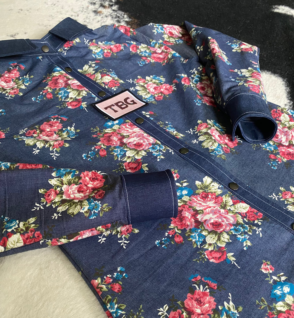 The Rosalie Rodeo Shirt - Dark Wash