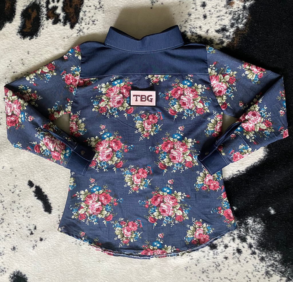The Rosalie Rodeo Shirt - Dark Wash