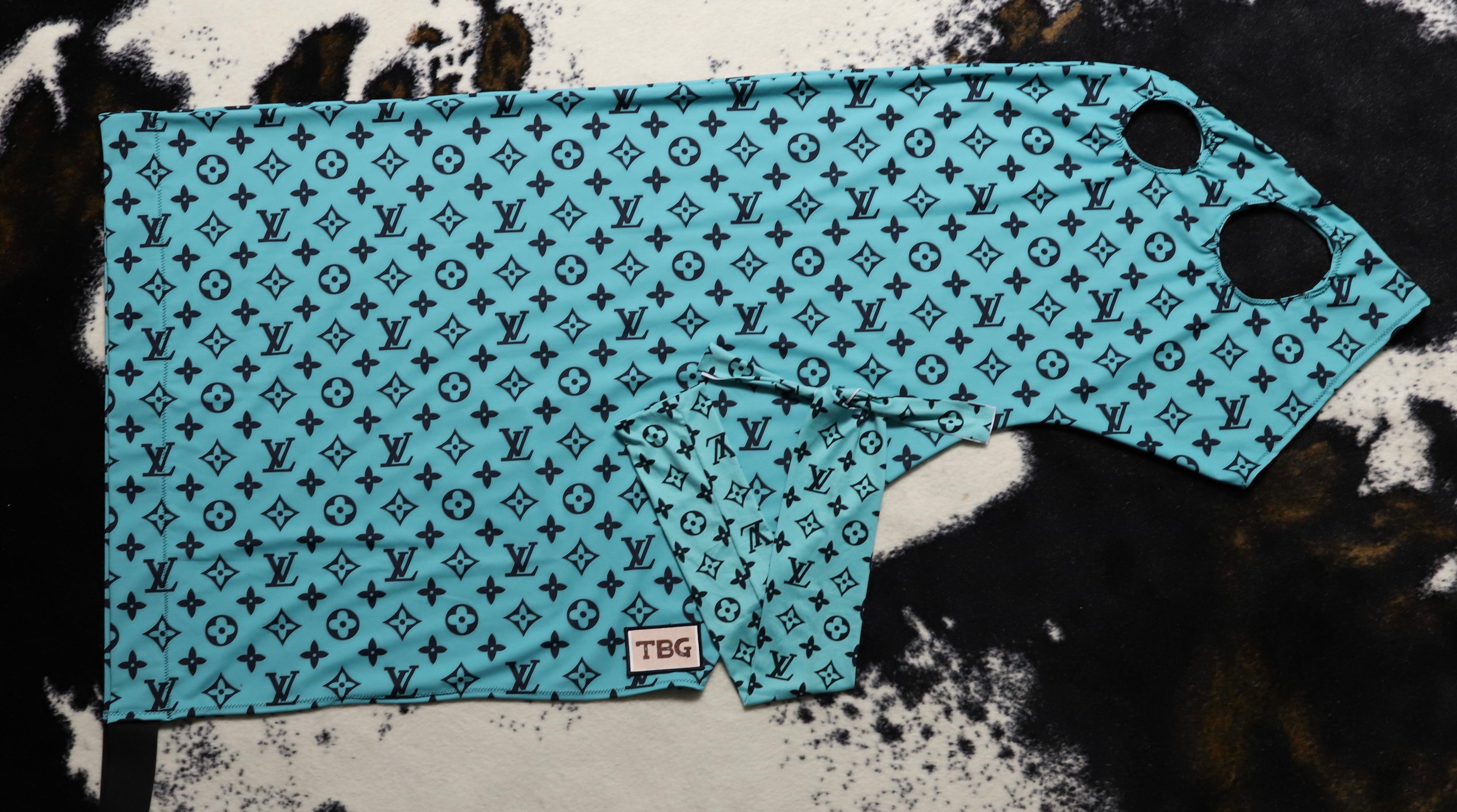 Turquoise and Black LV Slinky