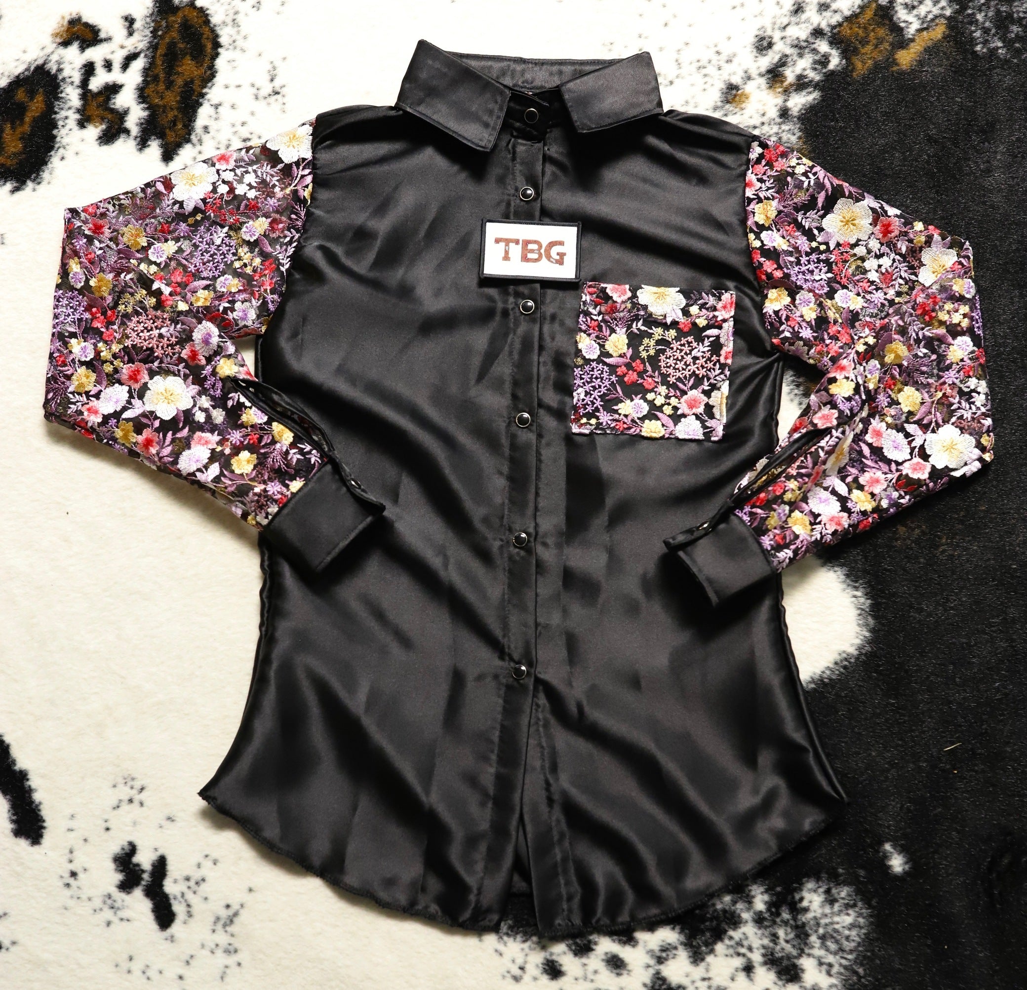 The Black Wildflower Rodeo Shirt