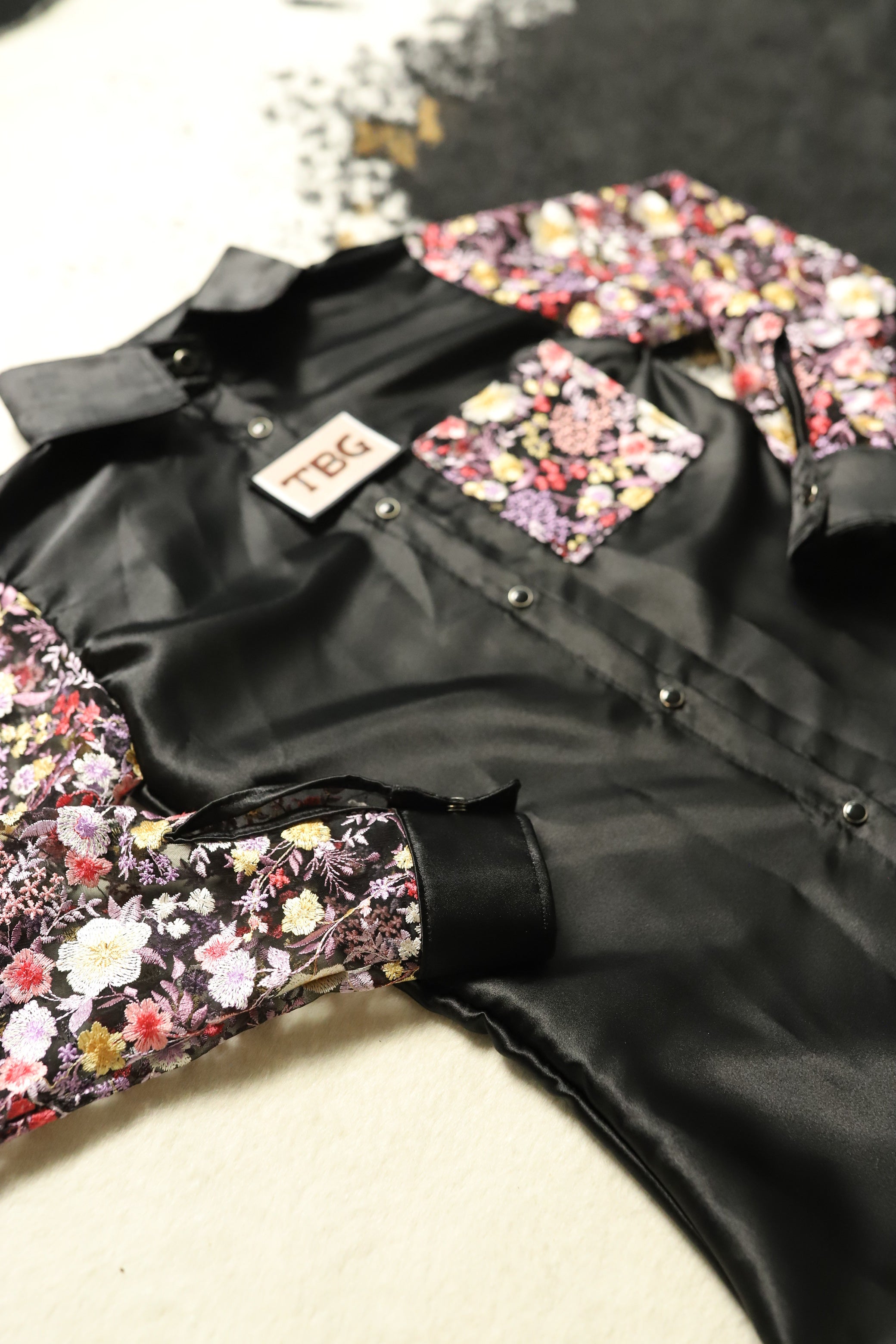 The Black Wildflower Rodeo Shirt
