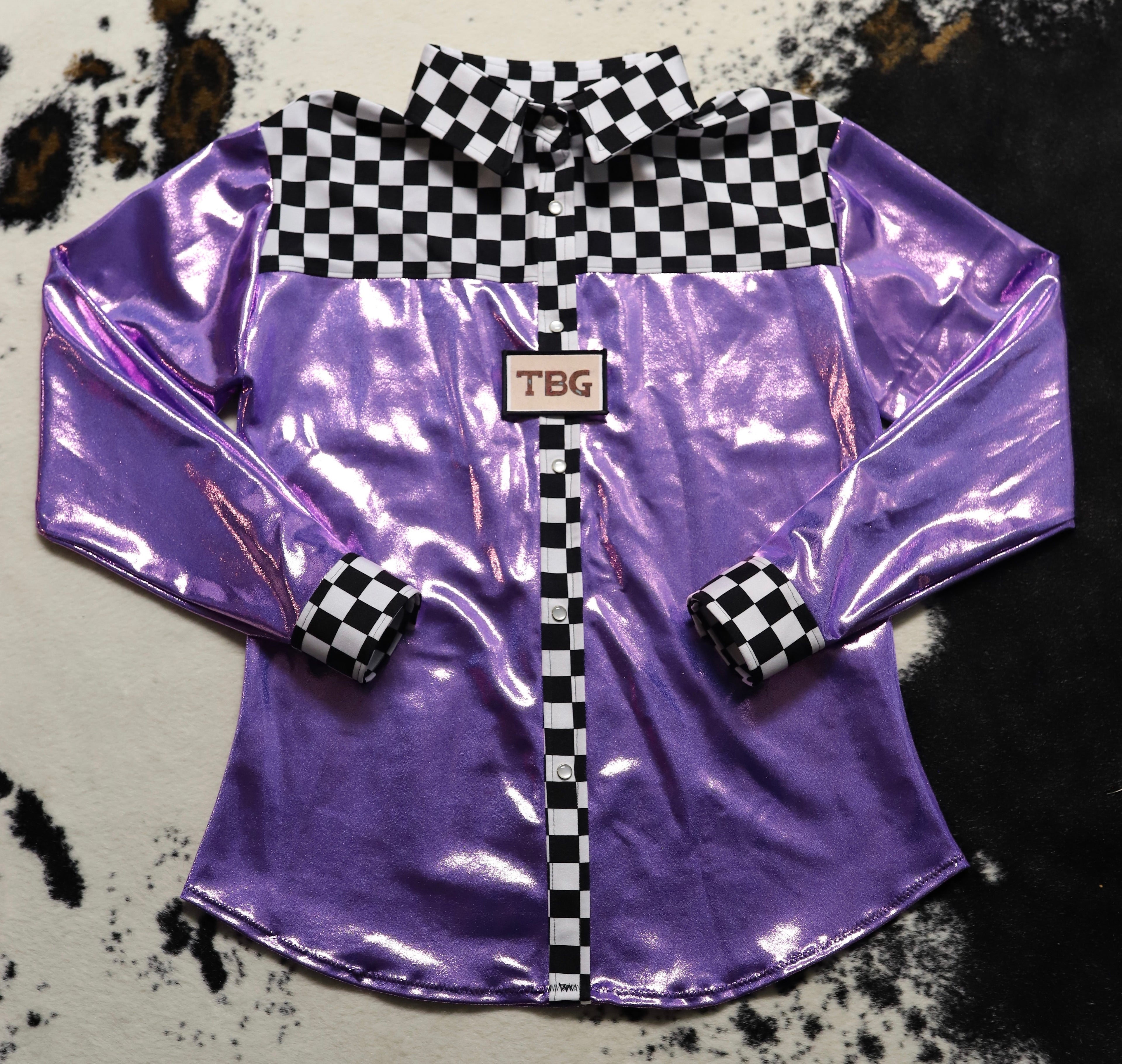 The Purple Checker Rodeo Shirt
