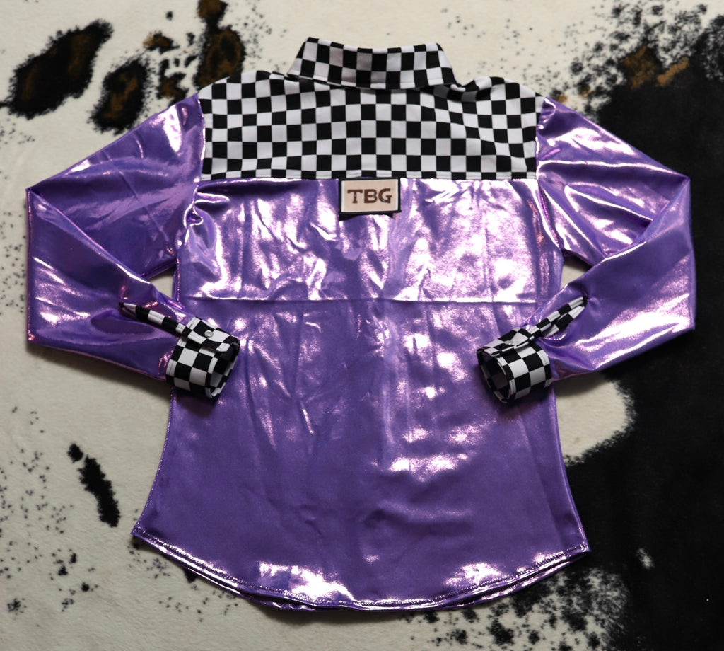 The Purple Checker Rodeo Shirt