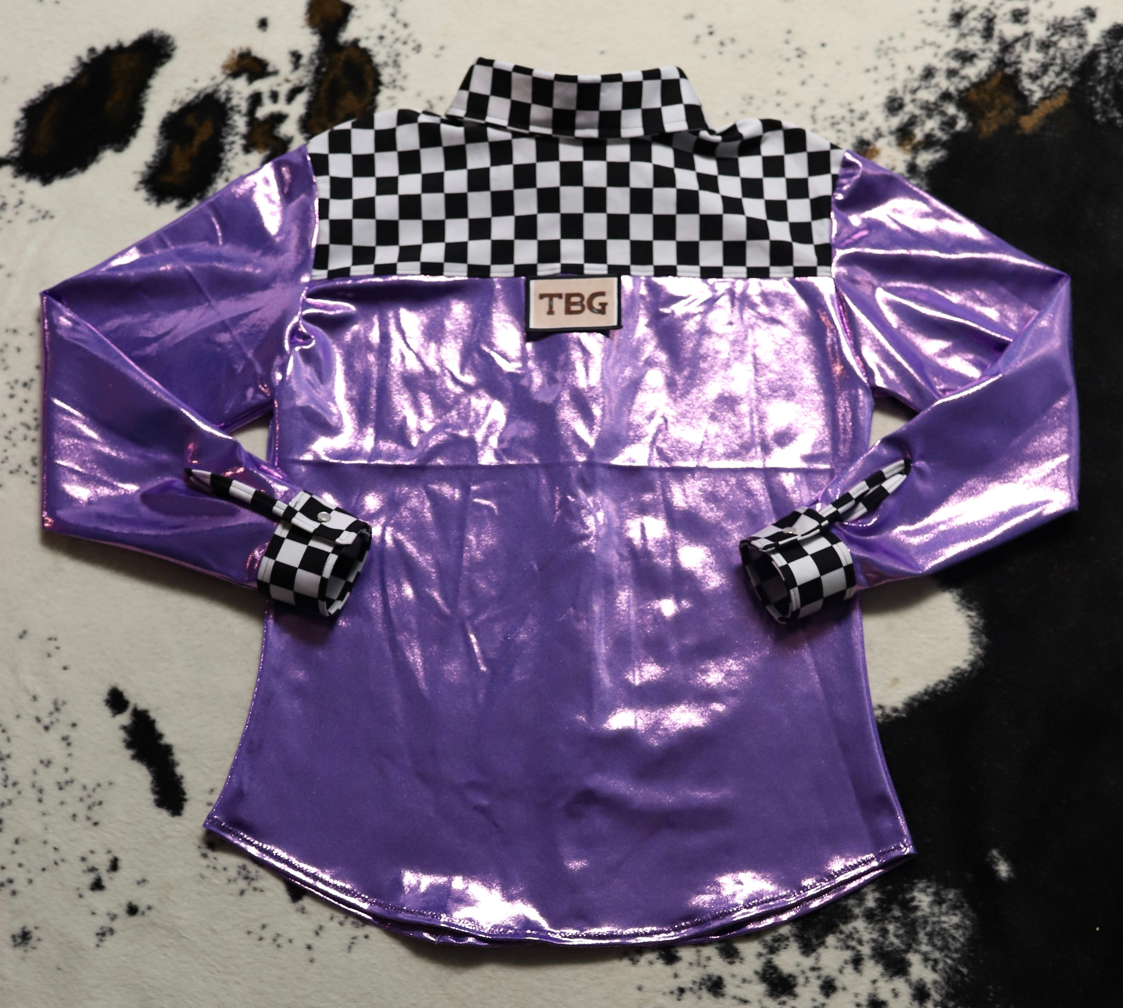 The Purple Checker Rodeo Shirt