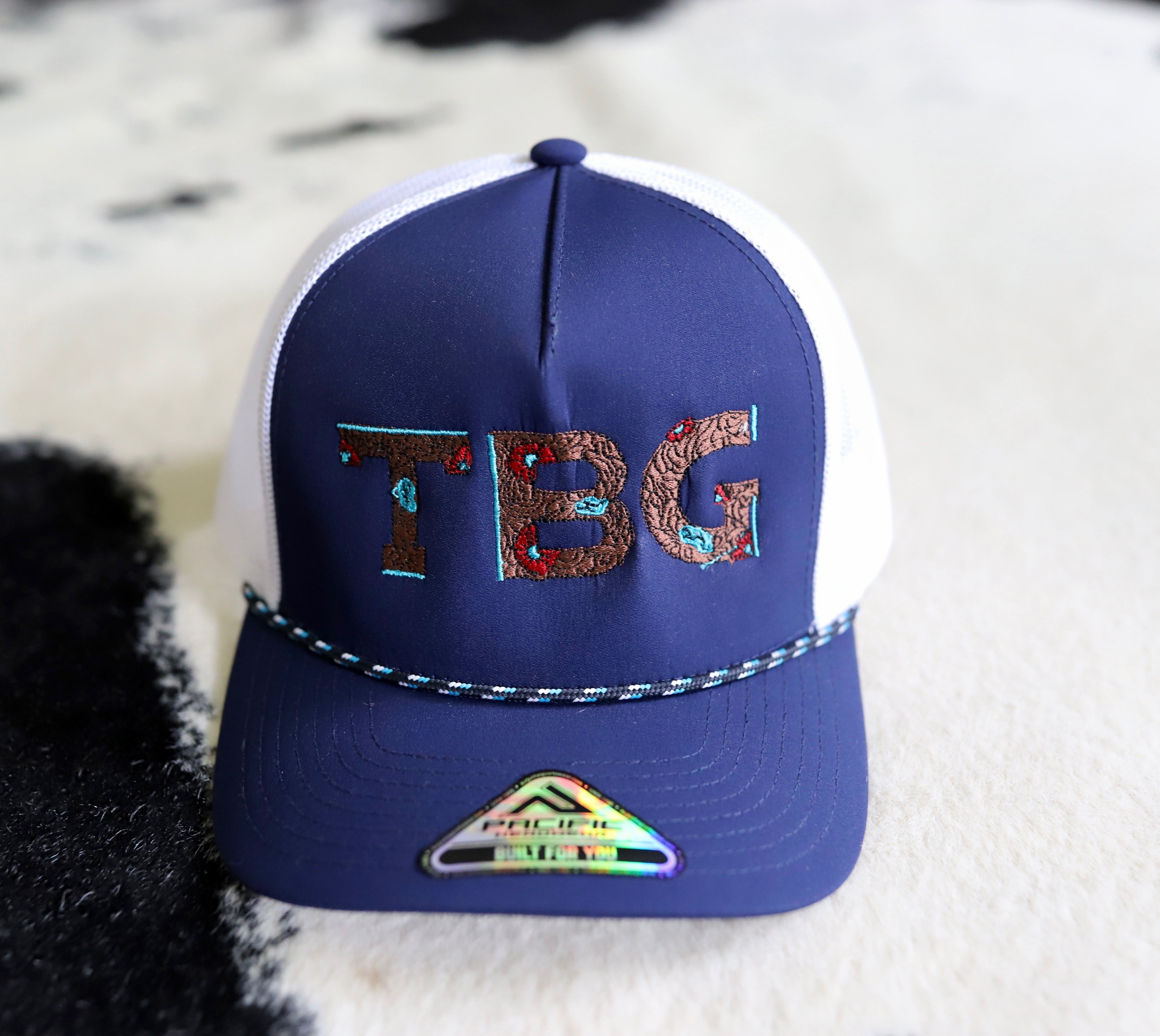 TBG Navy Meshback Rope Cap