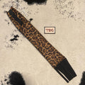 Cheetah Cinched Top Waterproof Tailbag with Black Fringe