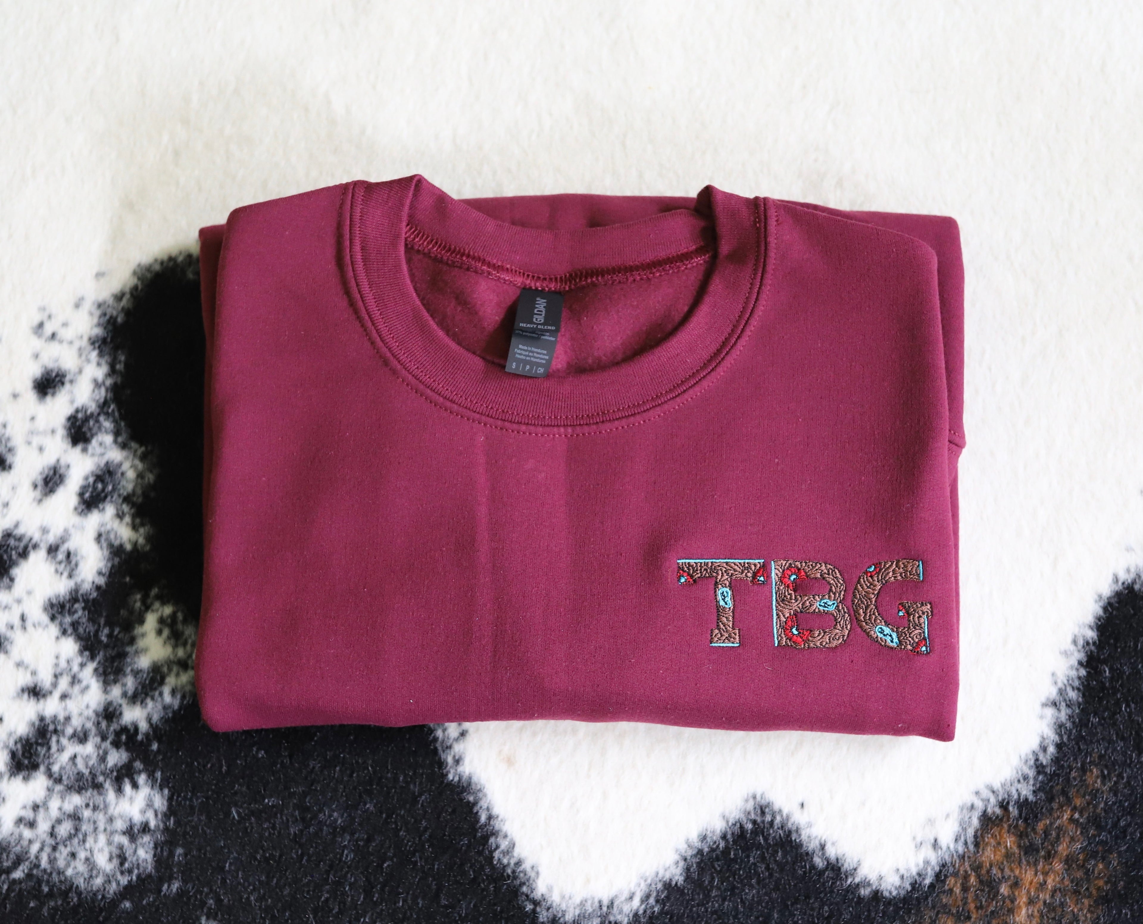 Burgundy TBG Crewneck