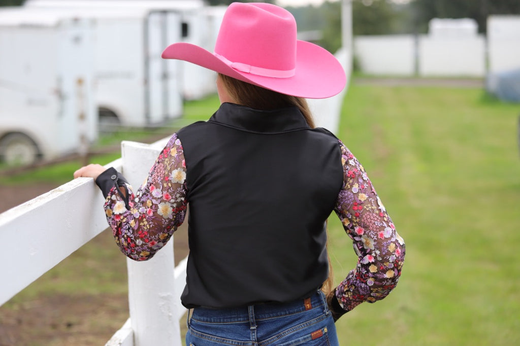 The Black Wildflower Rodeo Shirt