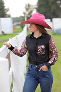 The Black Wildflower Rodeo Shirt