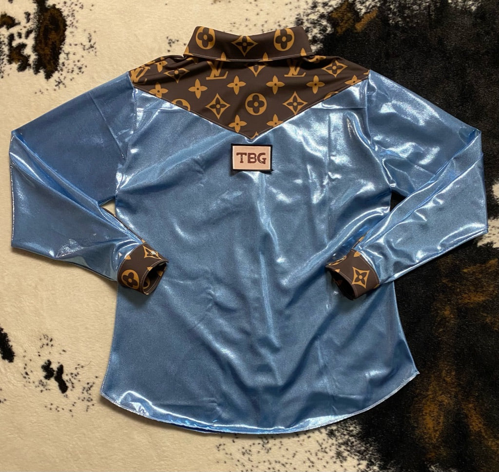 Baby Blue LV Rodeo Shirt