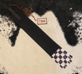Black Cinched Top Waterproof Tailbag with Checker Fringe