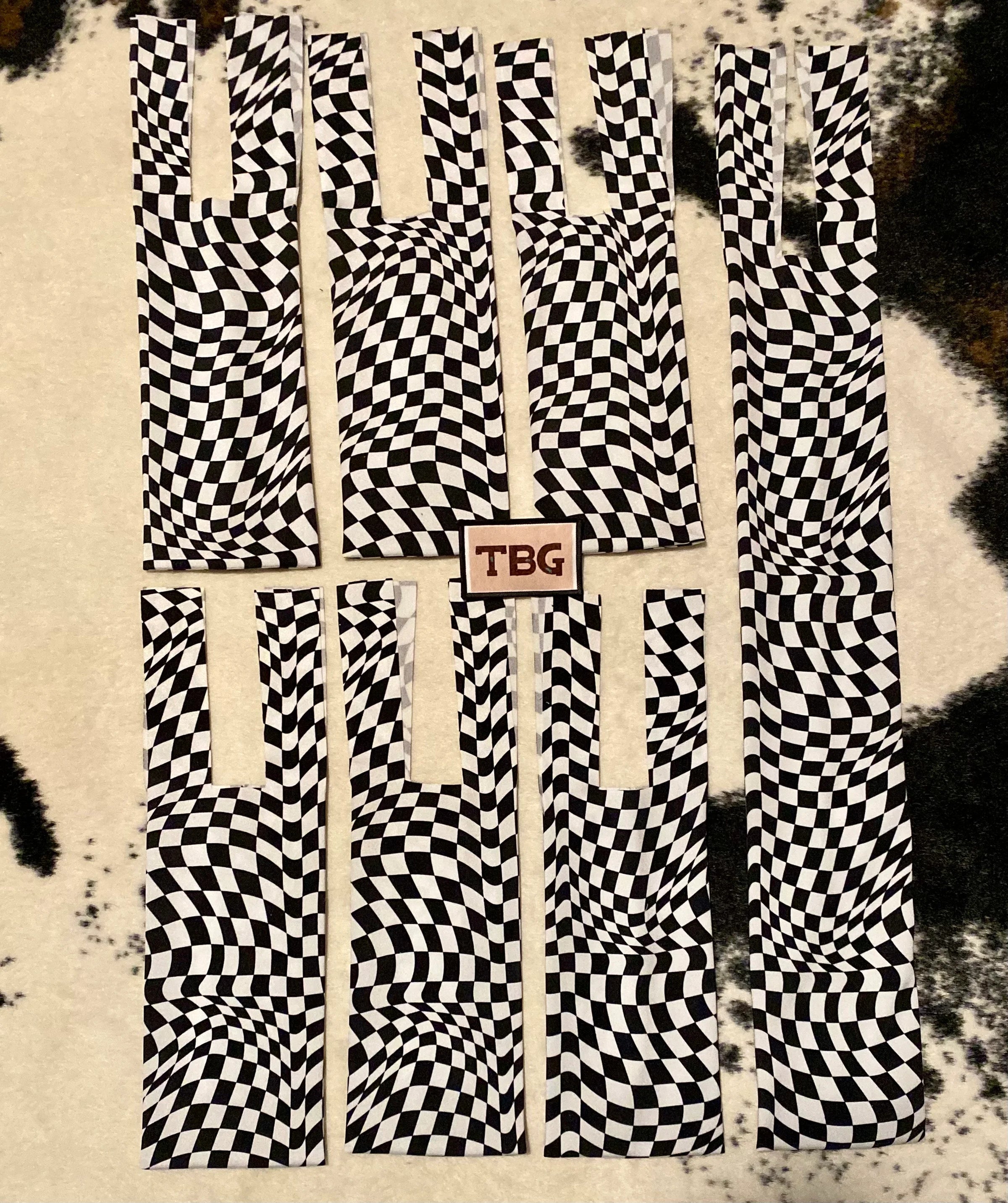 Wavy Checkerprint Mane/Tailbag Set